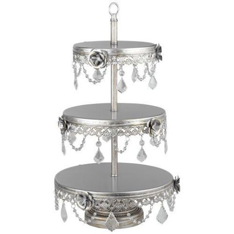 silver cupcake stand