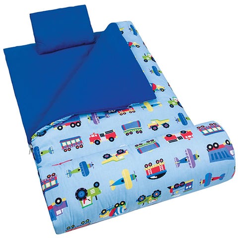9 Best Sleeping Bags For Kids In 2018 Sleepover Olive Kids Trains Planes And Trucks Original Sleeping Bag Blue