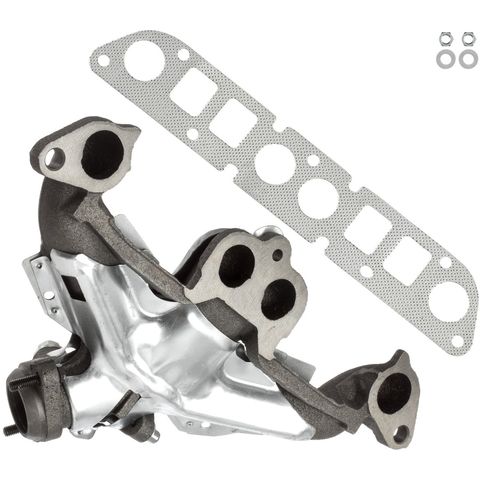 <p><strong><em>from $9, <a href="http://www.amazon.com/s/ref=nb_sb_ss_i_2_11?url=search-alias%3Dautomotive&field-keywords=exhaust+manifold+gasket&sprefix=exhaust+manifold+gasket%2Cautomotive%2C123&rh=n%3A15684181%2Ck%3Aexhaust+manifold+gasket" target="_blank">amazon.com</a></em></strong></p><p>Of the places your exhaust is likely to leak, this is the first of two. These gaskets seal the exhaust manifold to your engine's cylinder head. Over time these gaskets degrade, and much like having a hole in your muffler, this will make your quiet compact car sound like a big piece of industrial equipment.</p>