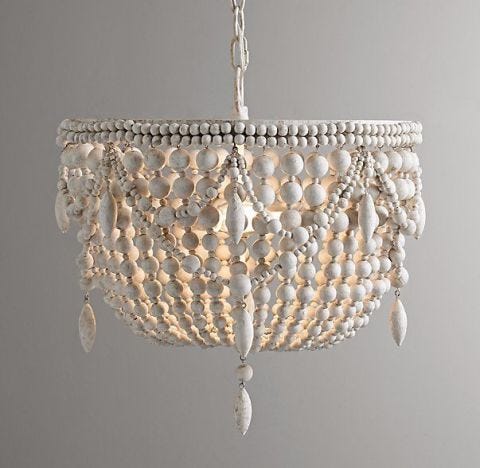 8 Best Beaded Chandeliers 2018 Beautiful Wood With Beads Rh Baby Child Anselme Large Weathered Chandelier