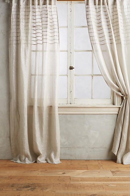 Anthropologie Glinting Pintuck Curtain