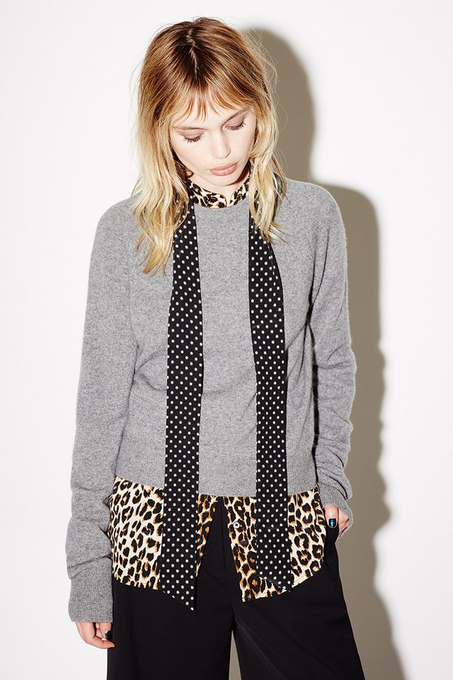 equipment kate moss sweater and leopard print
