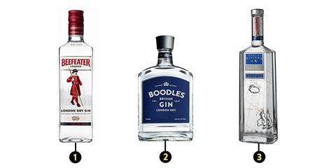 Beefeater, Boodles, and Miller's Gin for Negroni