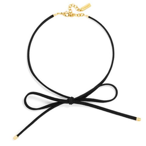 baublebar black bow choker necklace