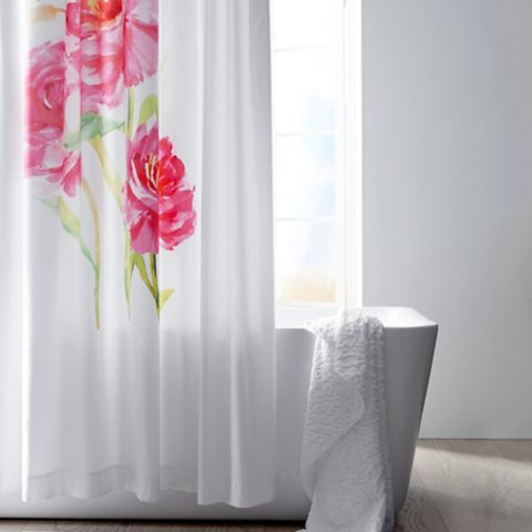 Garnet Hill Watercolor Floral Sateen Shower Curtain