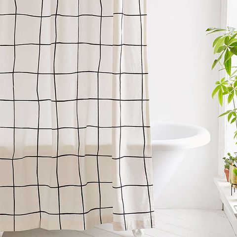Urban Outfitters Wonky Grid Shower Curtain