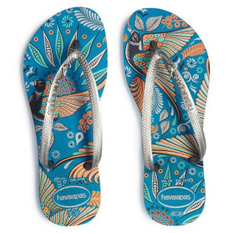 turquoise havaianas flip flops