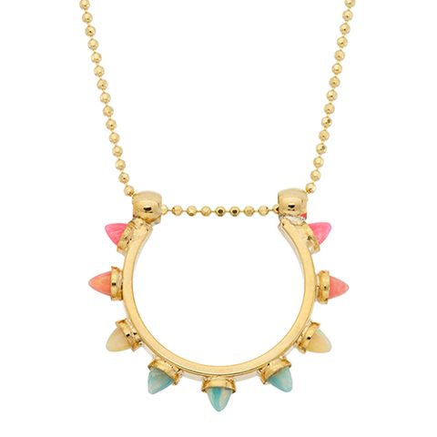 lionette michal rainbow spike pendant necklace