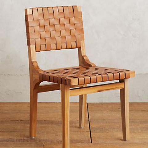 leather criss cross chair