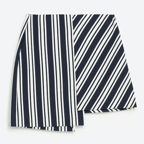 Zara black and white striped clearance skirt