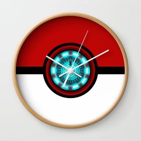 pokeball wall clock