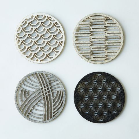 Molly M Designs Geometric Felt Coasters 