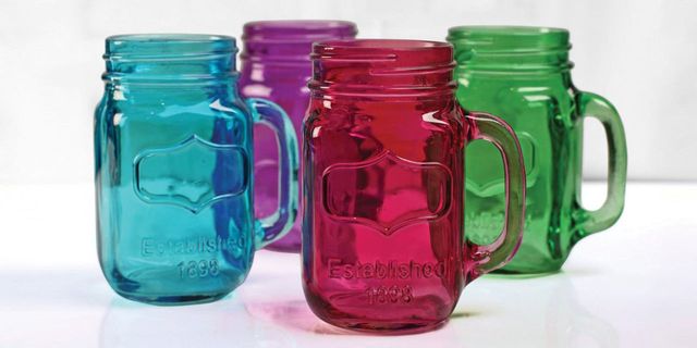 15 oz Glass Jar Cups with Lids and Straws Drinking Glasses Coffee