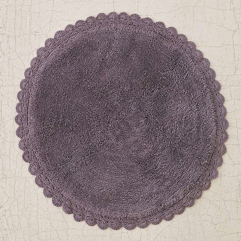 Plum & Bow Crochet Trim Bath Mat