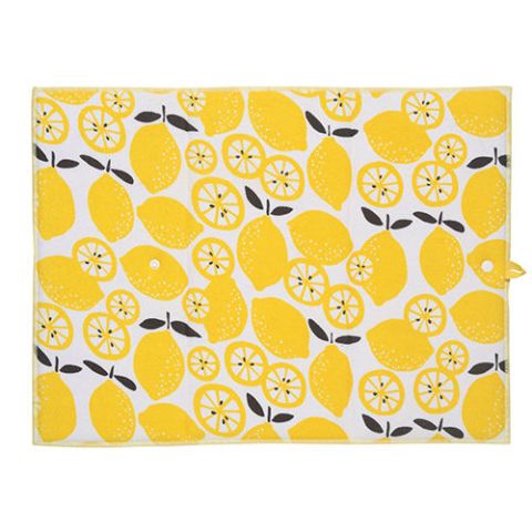 Yellow Honeycomb Pattern Dish Drying Mat Large Kitchen Counter Mat