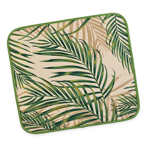 14 Best Dish Drying Mats In 2018 Microfiber And Silicone Palm Fronds Dish Drying Mat In Green