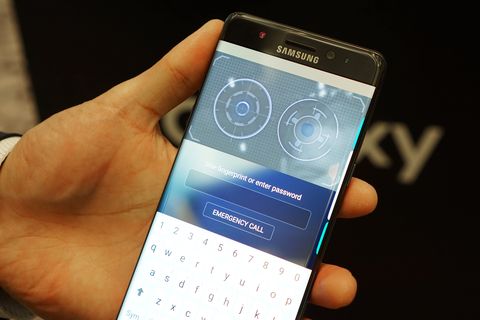 Samsung Galaxy Note7 Iris Scanner