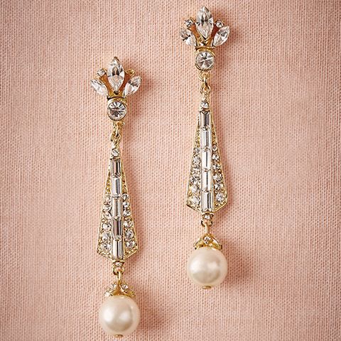 bhldn ben amun spire gold crystal and pearl drop earrings