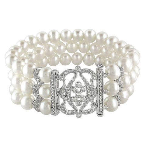 bracelet bridal jewelry pearl silver stun pieces