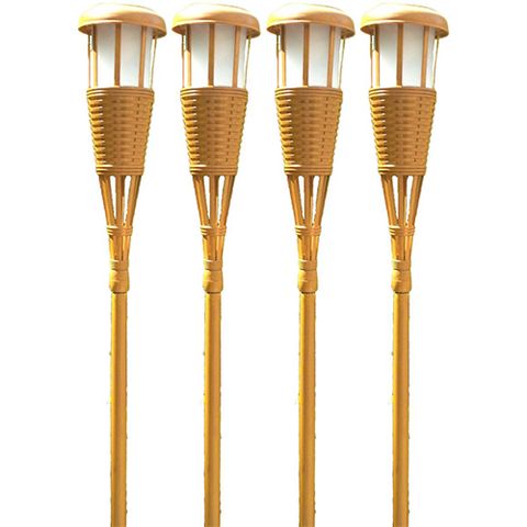 Newhouse Lighting Solar Flickering LED Tiki Torches
