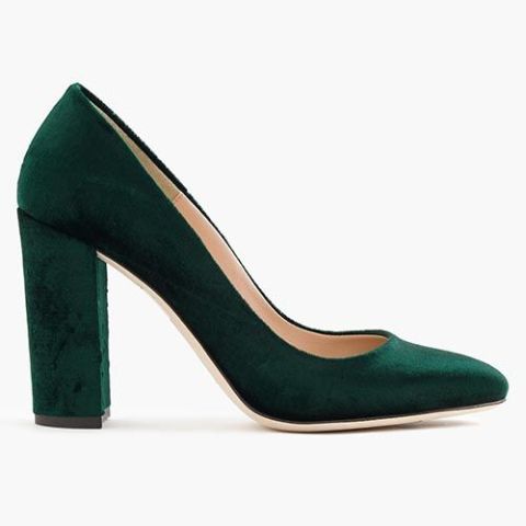 Emerald green sale velvet shoes