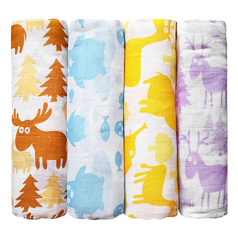 Muslin Colorful Critters Swaddle Pack
