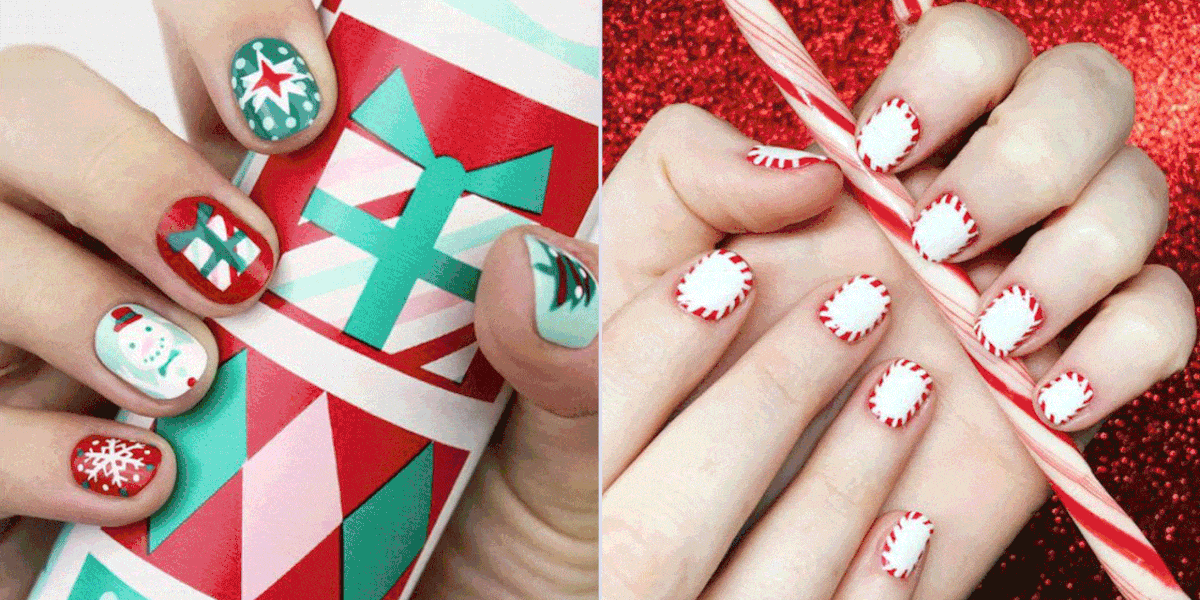 9. "Chic Plaid Holiday Nail Art Design" - wide 8