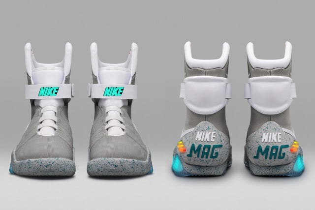 Nike Mags Self Lacing Shoes for $10 Donation to Michael J Fox ...