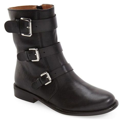 womens biker boots with buckles