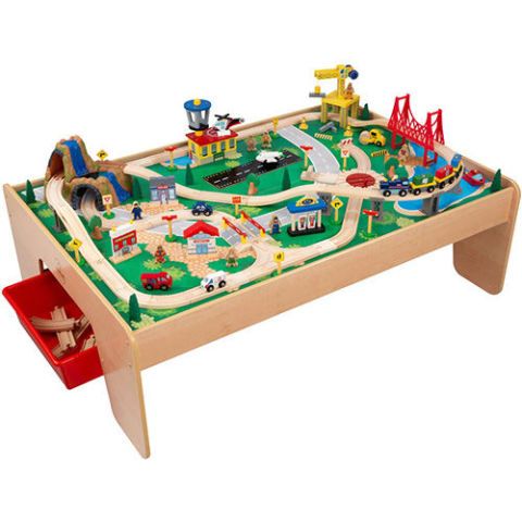 kidkraft railway express train set & table