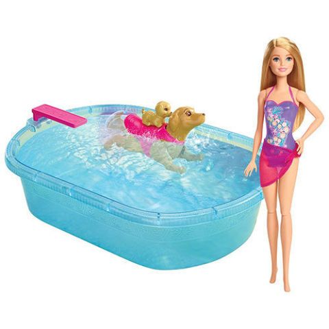 barbie doll pool set