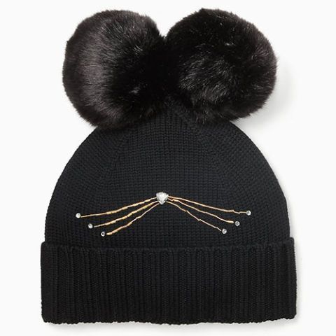 embellished bobble hat