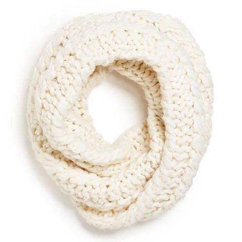 rebecca minkoff knit infinity scarf in ivory
