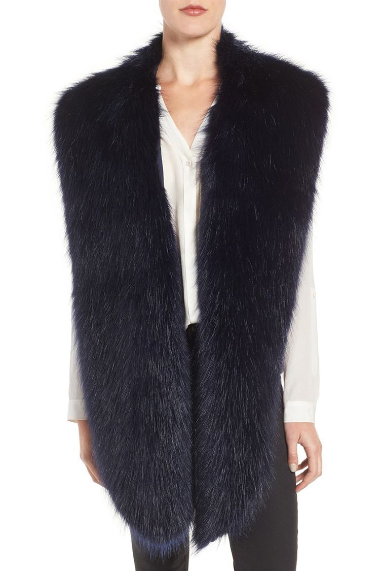 8 Best Faux Fur Stoles For 2018 Faux Fur Stoles Scarves And Wraps   1478283838 Badgley Mischka Faux Mink Stole Navy 