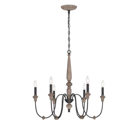 World Imports Capra Collection 6-Light Rust Chandelier