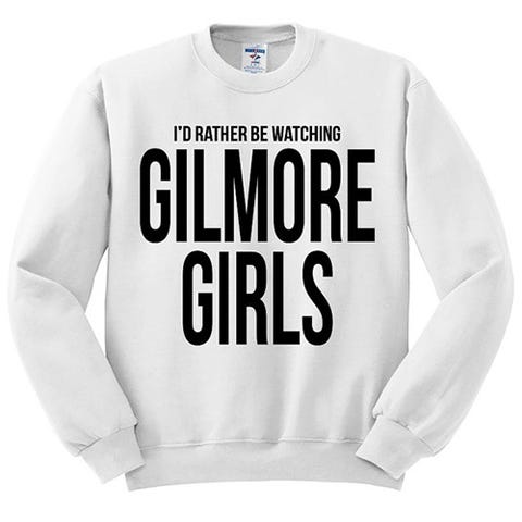Gilmore Girls: Ich würde lieber Gilmore Girls Sweatshirt anschauen Sweatshirt "I'd Rather Be Watching Gilmore Girls" (Ich würde lieber Gilmore Girls beobachten)