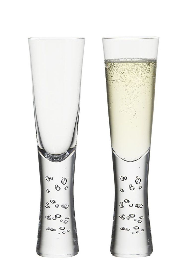 stemless cylinder champagne flutes