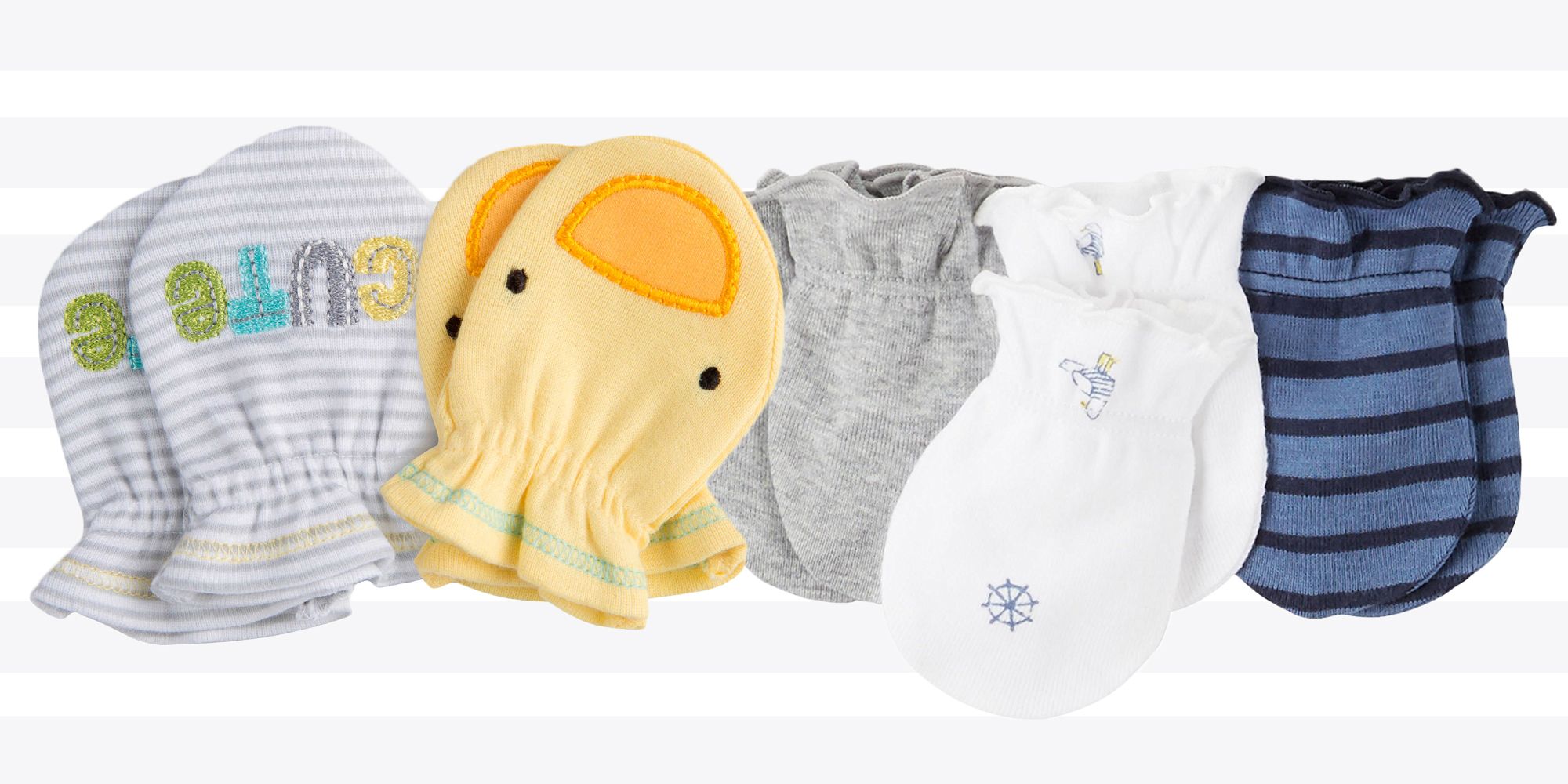 Newborn Baby Mittens No Scratch Mittens Soft Adjustable Anti Scratch Cotton Gloves Mittens for Baby Care 