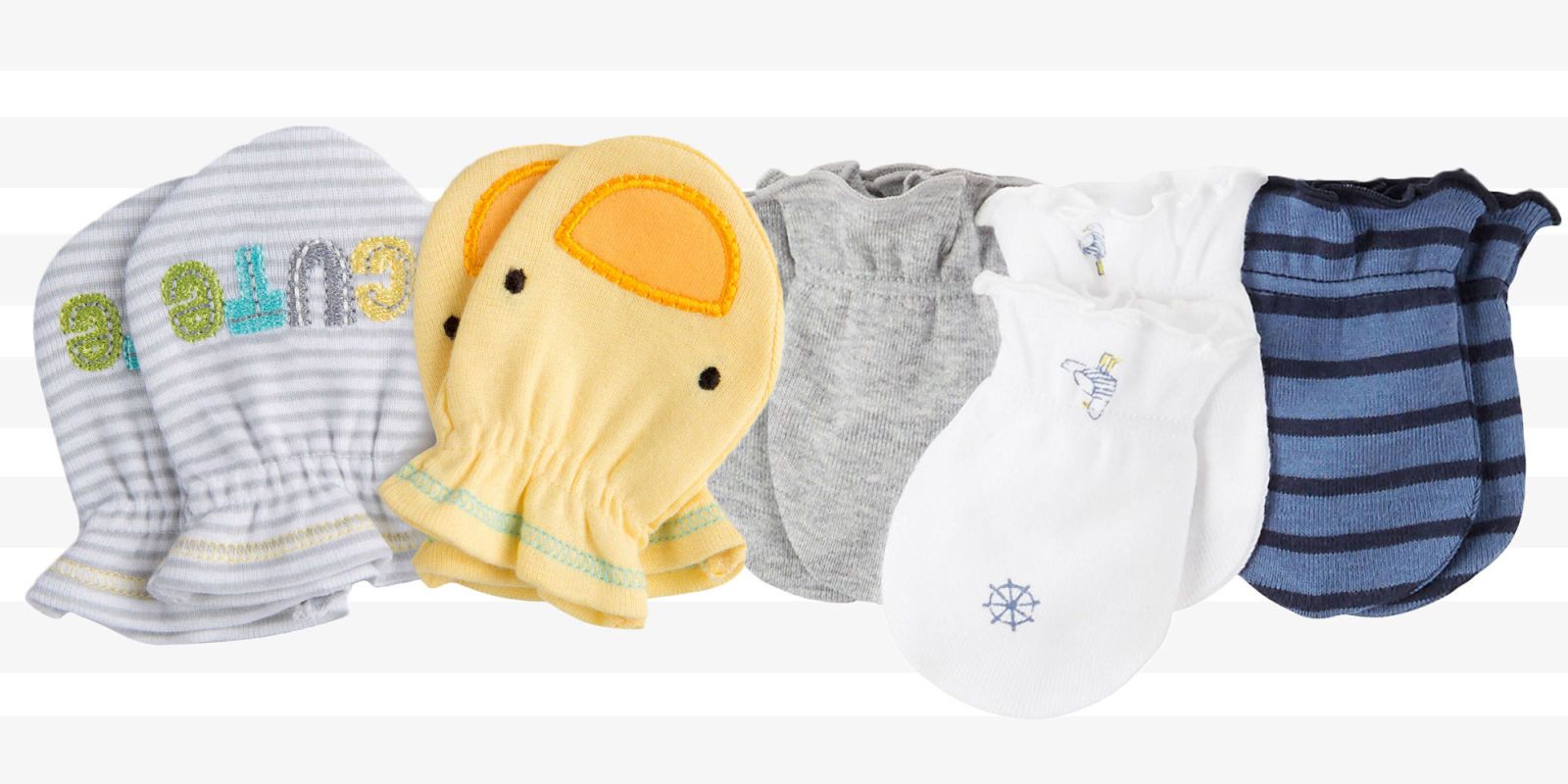 Gyratedream Newborn Baby Anti Scratch Protective Mittens Soft Rope Gloves 
