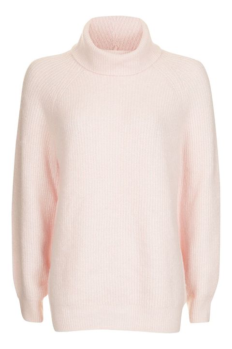 topshop oversized pink turtleneck sweater