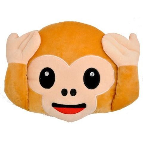 emoji monkey pillow