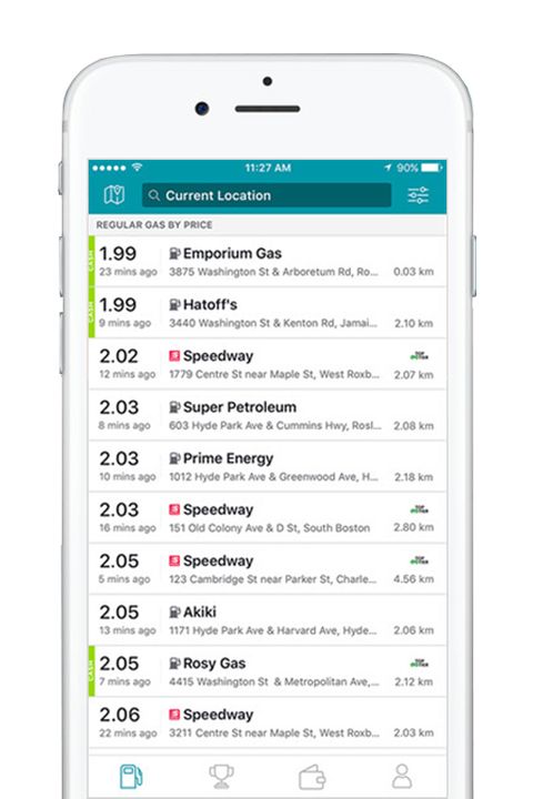 GasBuddy App When Driving to Find the Cheapest Gas Prices