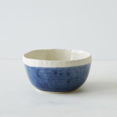 Fisheye Brooklyn Blue Porcelain Soup Bowls 