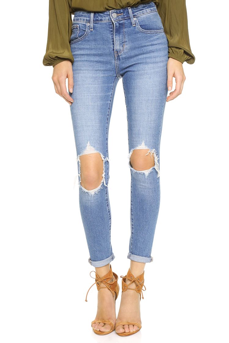 levi's distressed skinny jeans
