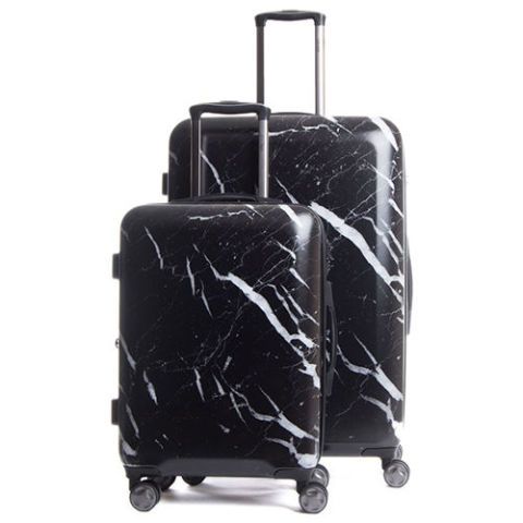 plain marble suitcase