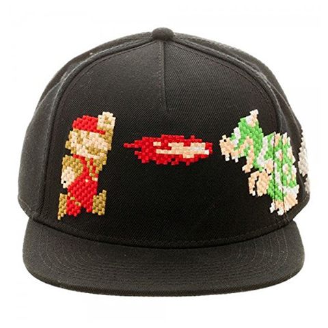 Super Mario vs. Bowser 8 Bit Snapback Hat
