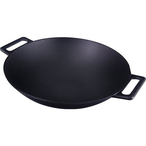 Cast Iron Shallow Concave Wok by Utopia Kitchen