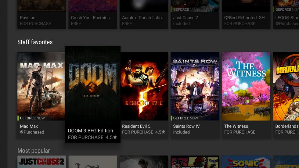 NVIDIA Shield TV games screenshot