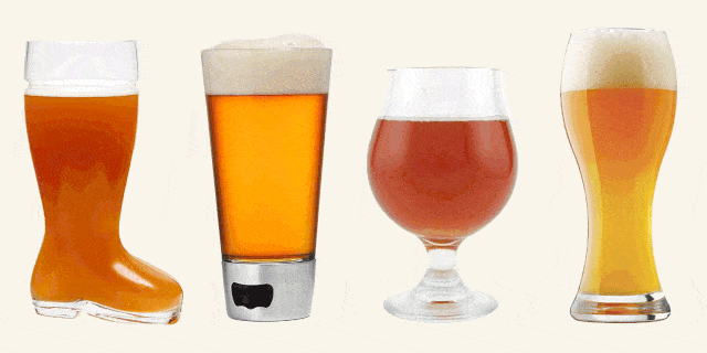 True Beer Glasses, Wheat, 23 Ounce - 4 beer glasses