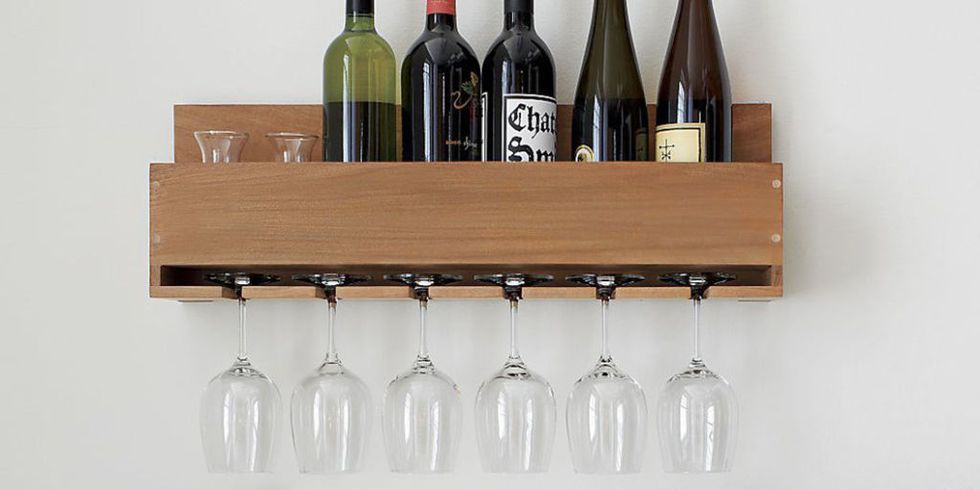 kitchen wall mounted wine rack